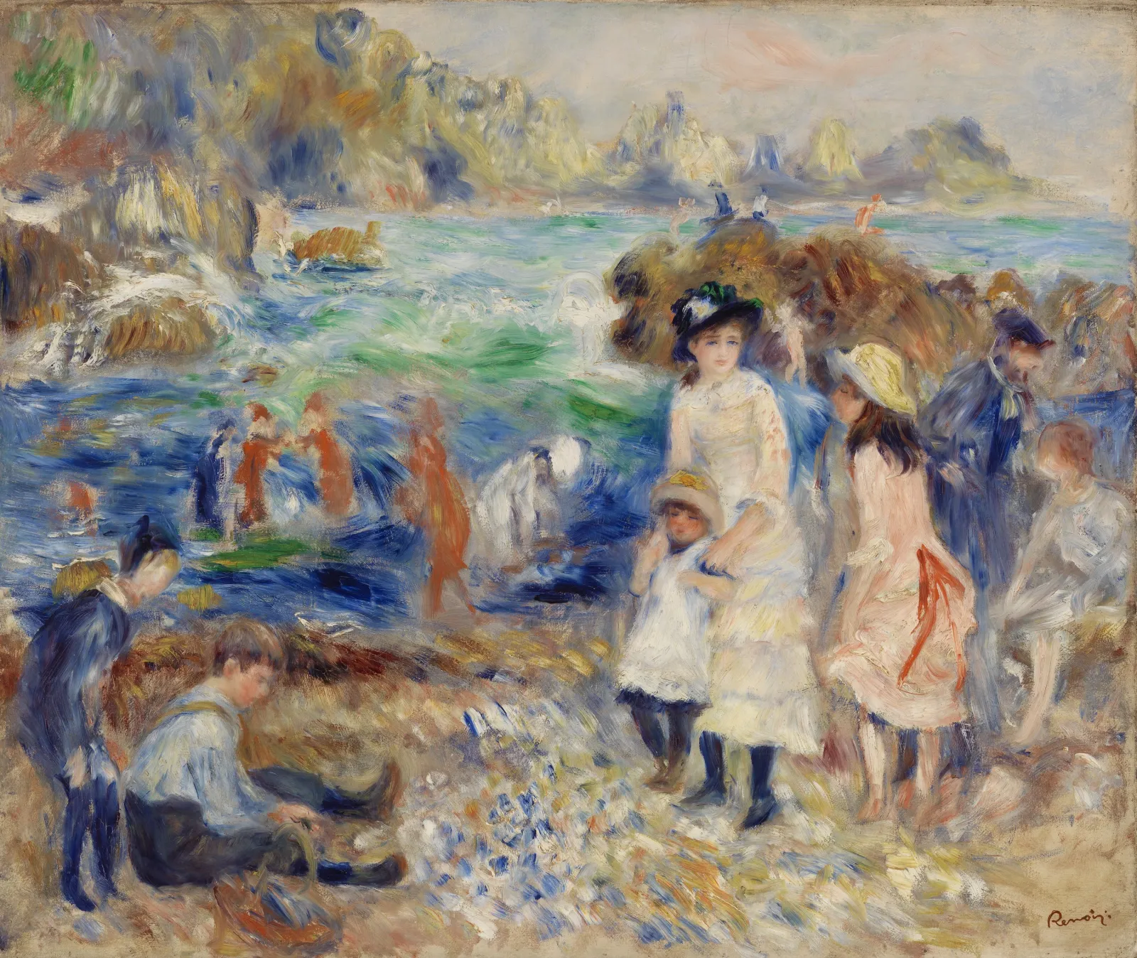 Enfants au bord de la mer à Guernsey, Pierre-Auguste Renoir