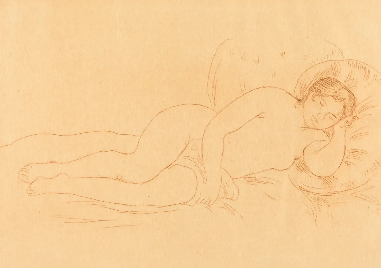 Female Nude Reclining (Femme nue couchee), Pierre-Auguste Renoir
