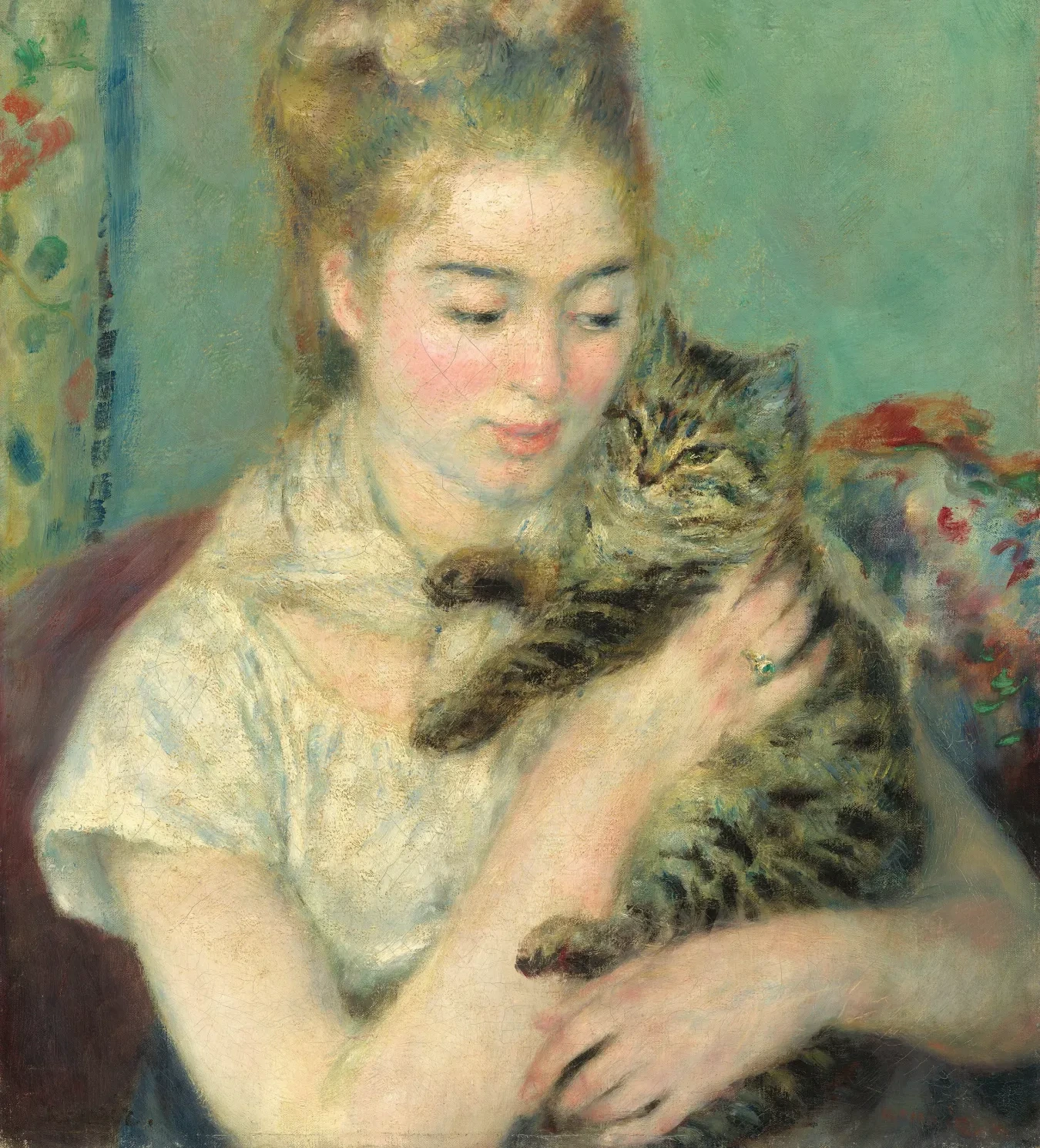 Femme au chat, Pierre-Auguste Renoir