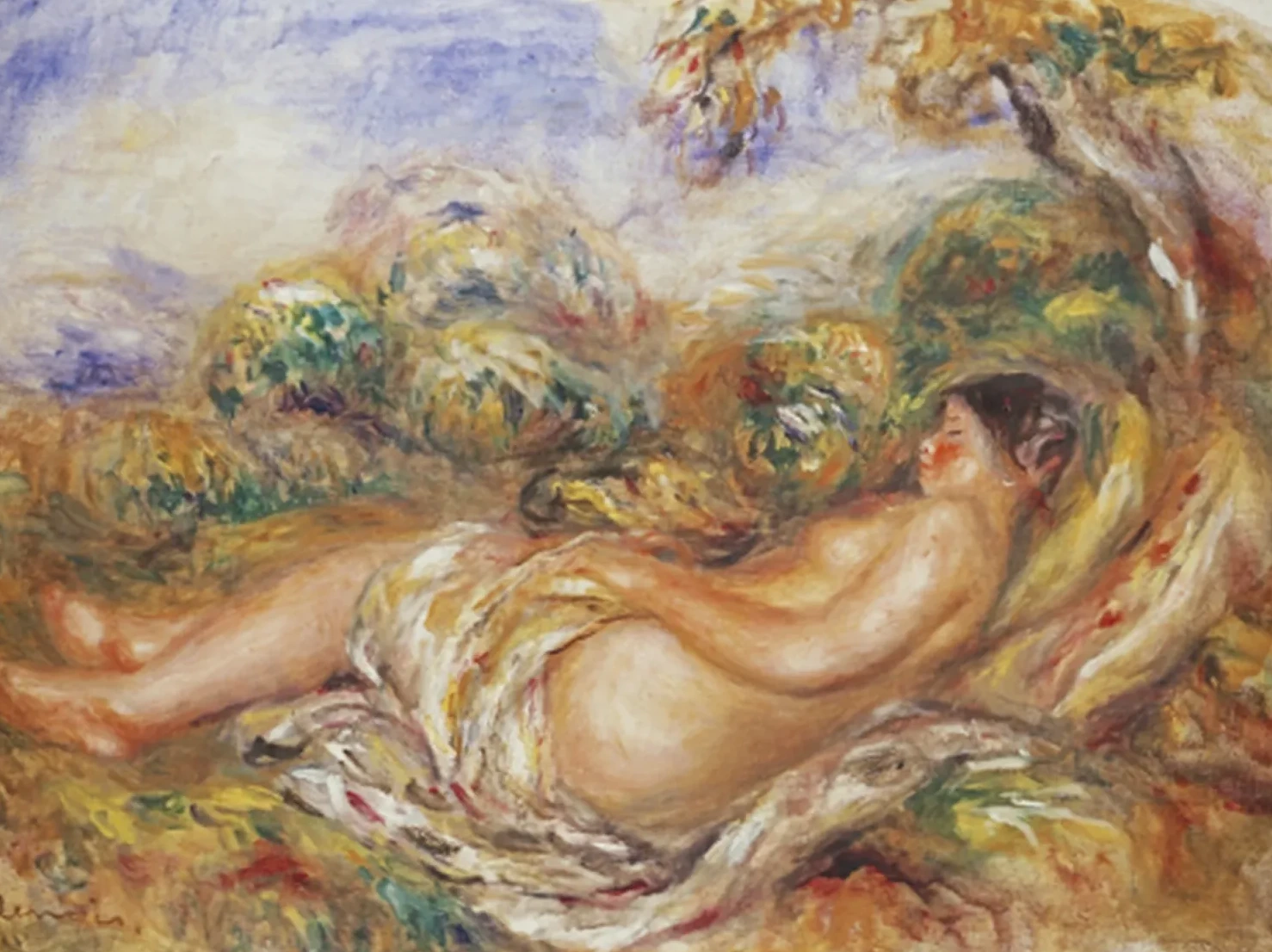Femme étendue dans la campagne, Pierre-Auguste Renoir