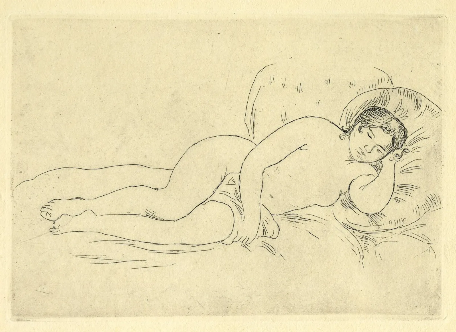 Femme nue couchée, tournée à droite, Pierre-Auguste Renoir