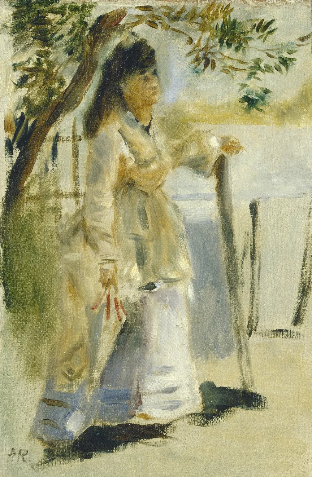Femme près d'une clôture, Pierre-Auguste Renoir