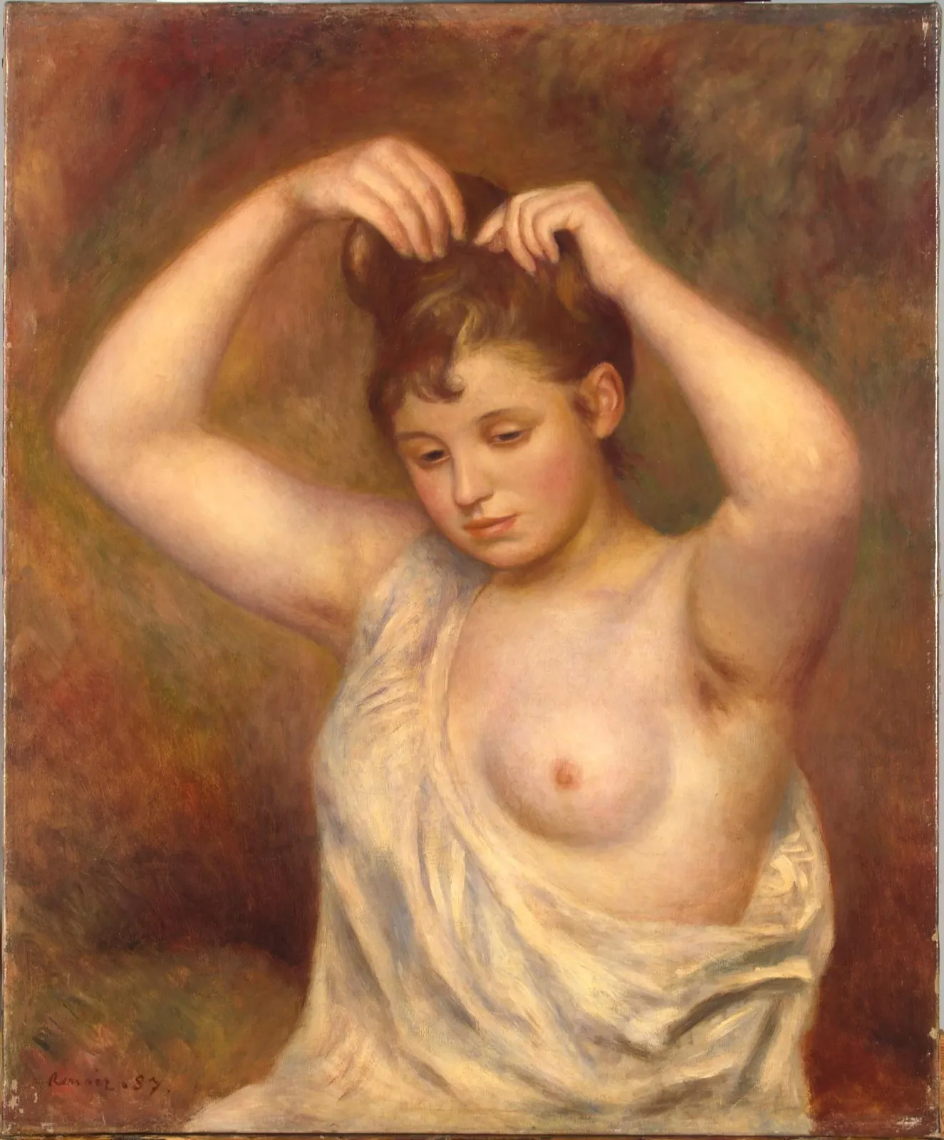 Femme se coiffant, Pierre-Auguste Renoir