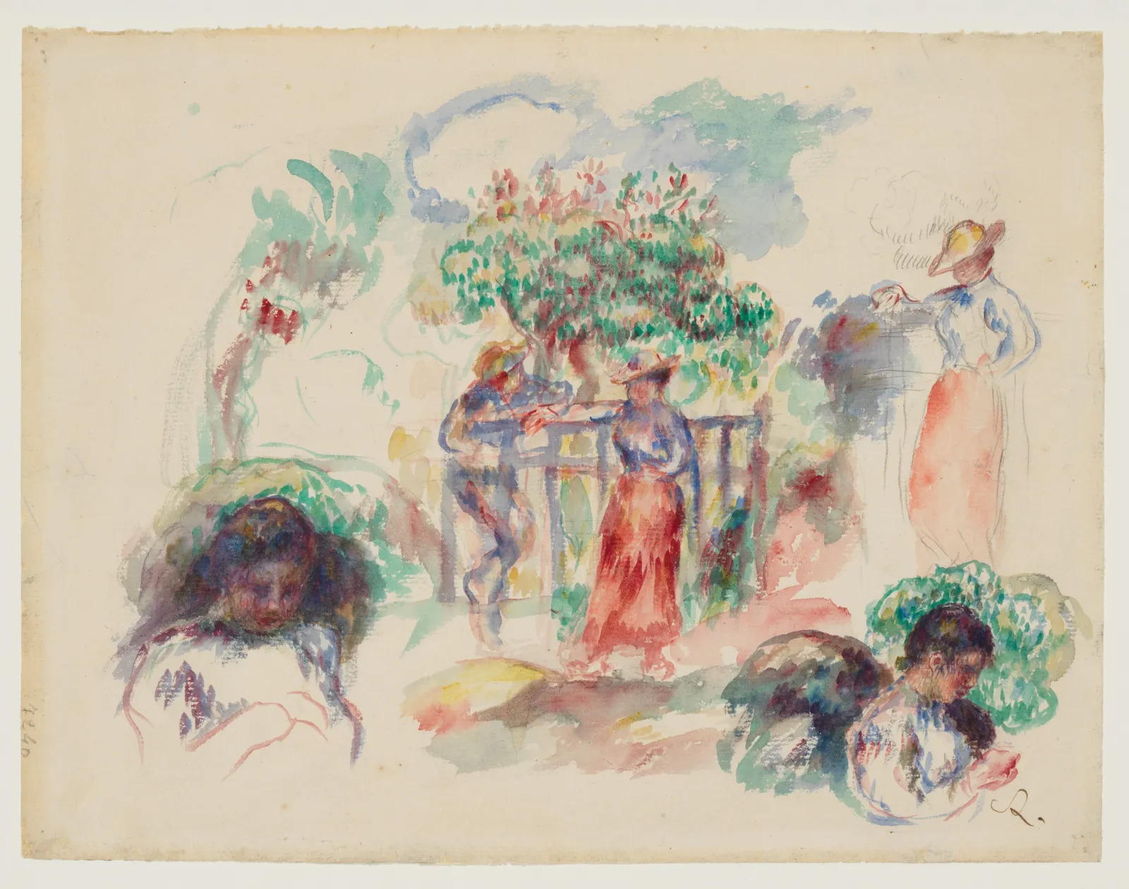 Figures under a Tree, Pierre-Auguste Renoir