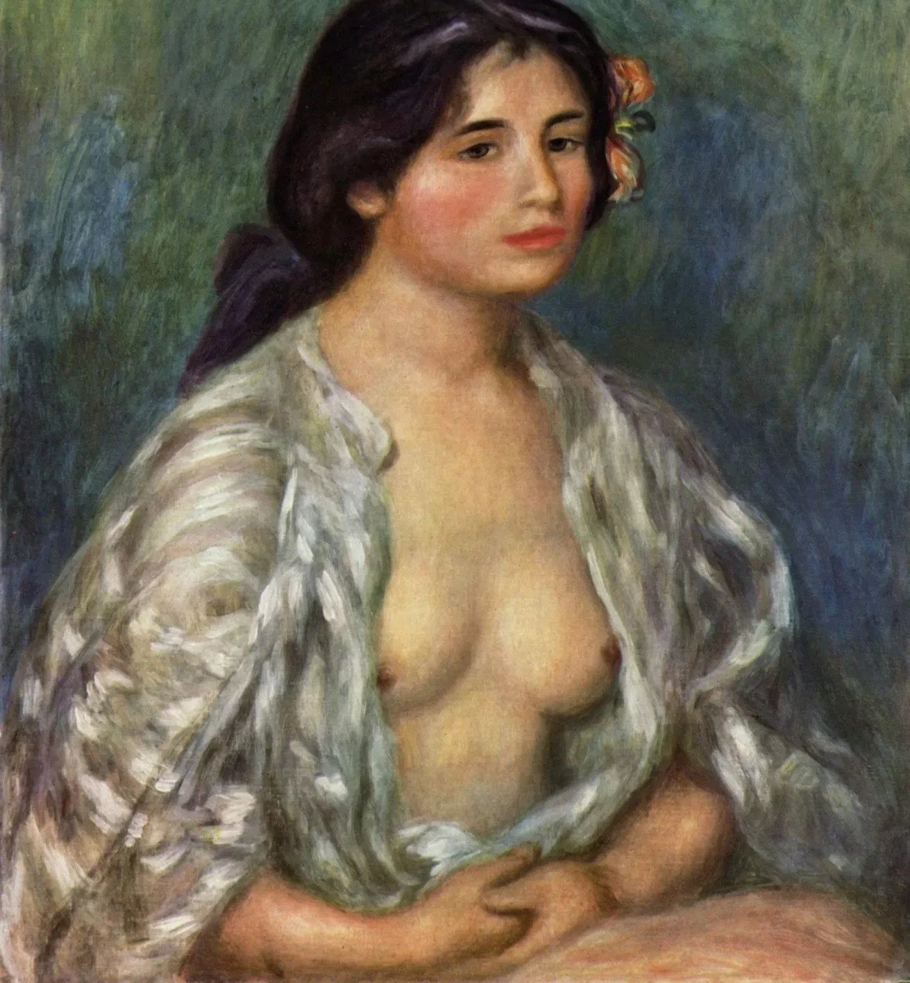 Gabrielle à la chemise ouverte, Pierre-Auguste Renoir