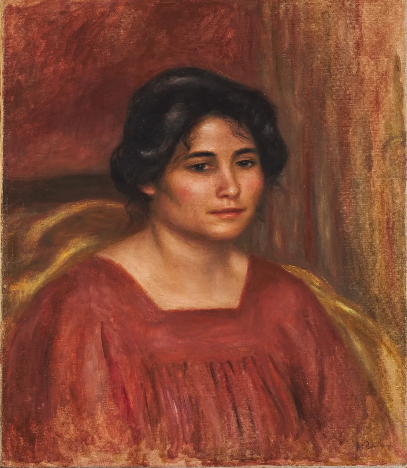 Gabrielle in a Red Dress, Pierre-Auguste Renoir