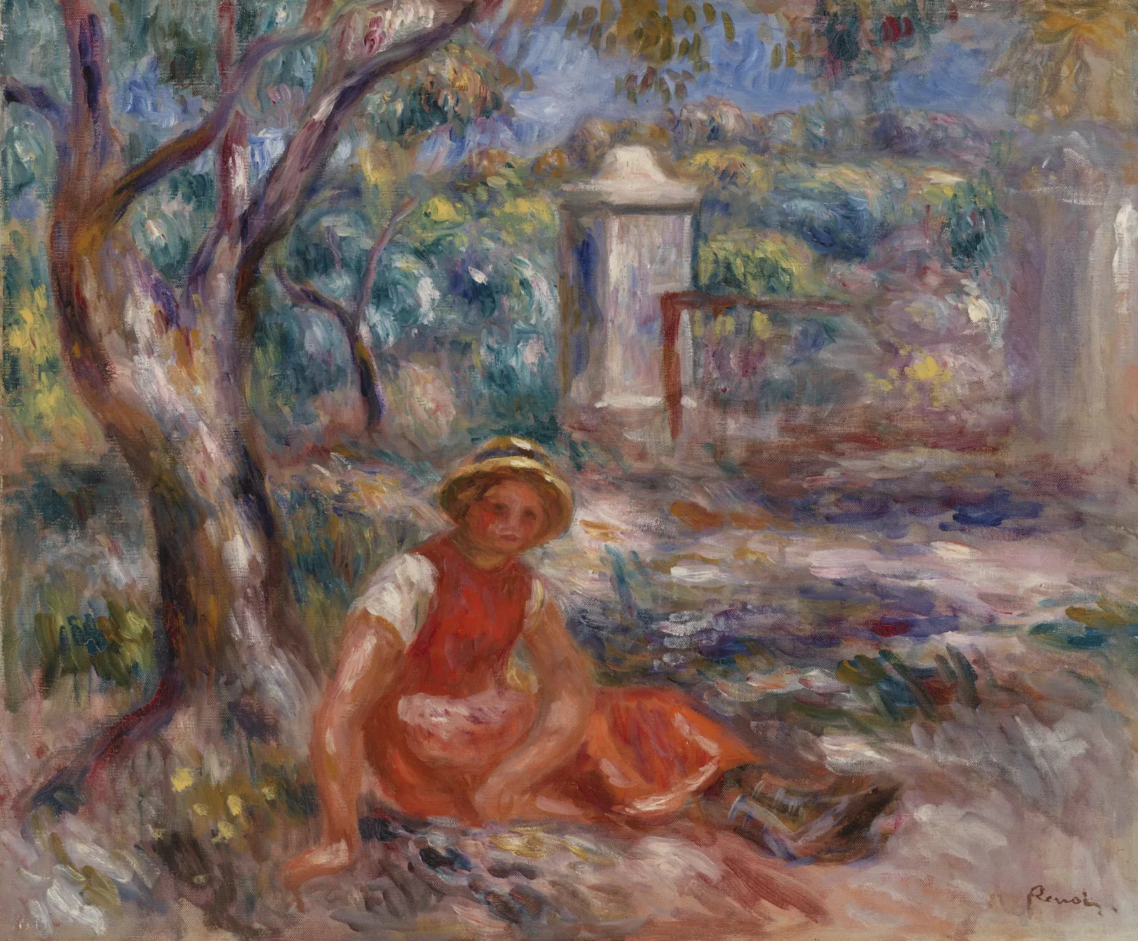 Girl at the Foot of a Tree (Fillette au pied d'un arbre), Pierre-Auguste Renoir