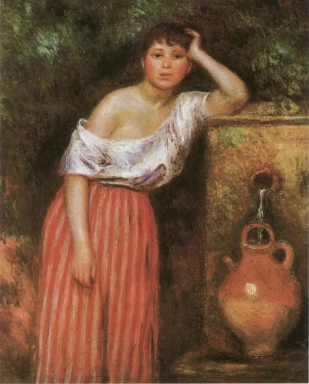 Girl beside a Fountain, Pierre-Auguste Renoir
