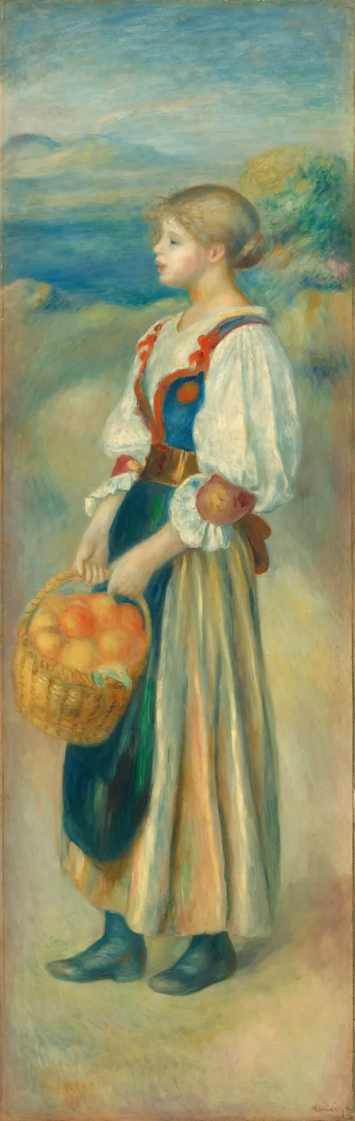 Girl with a Basket of Oranges, Pierre-Auguste Renoir