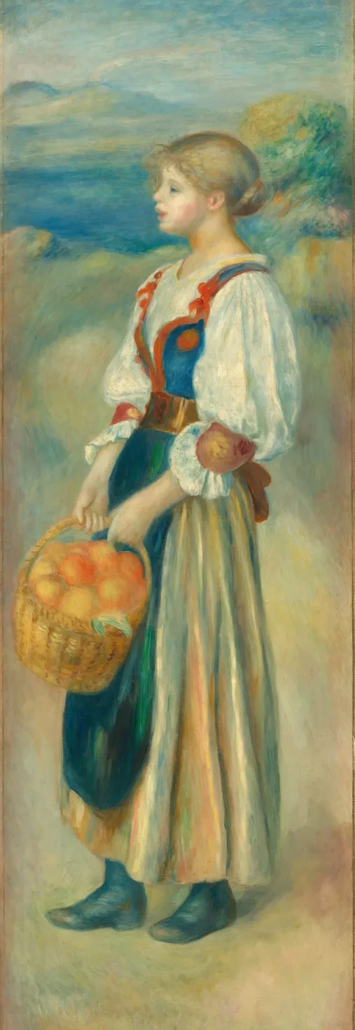 Girl with a Basket of Oranges, Pierre-Auguste Renoir