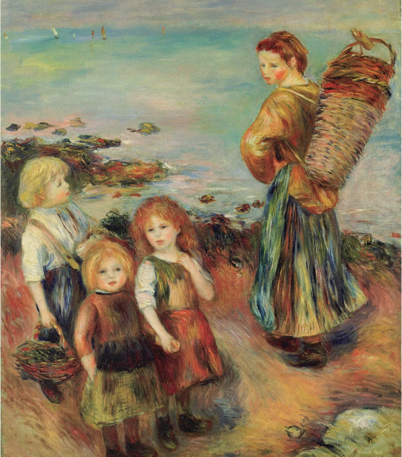 Girls Fishing for Mussels, Pierre-Auguste Renoir