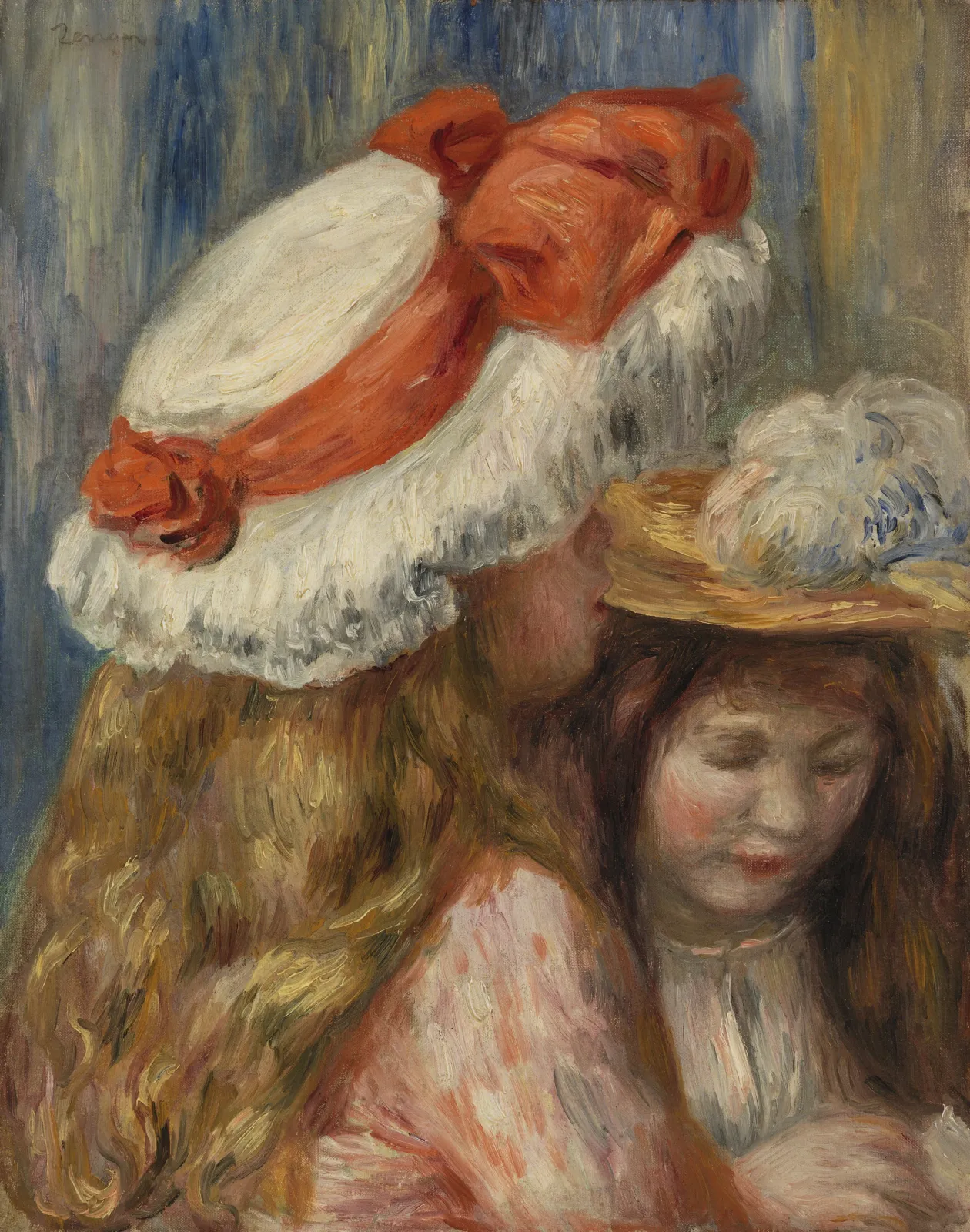 Girls with Hats (Jeunes filles aux chapeaux), Pierre-Auguste Renoir