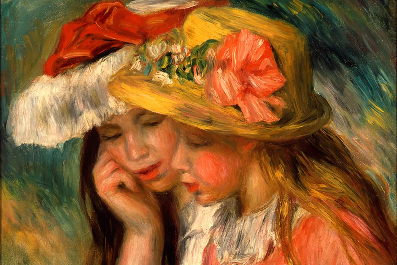 Heads of Two Young Girls, Pierre-Auguste Renoir