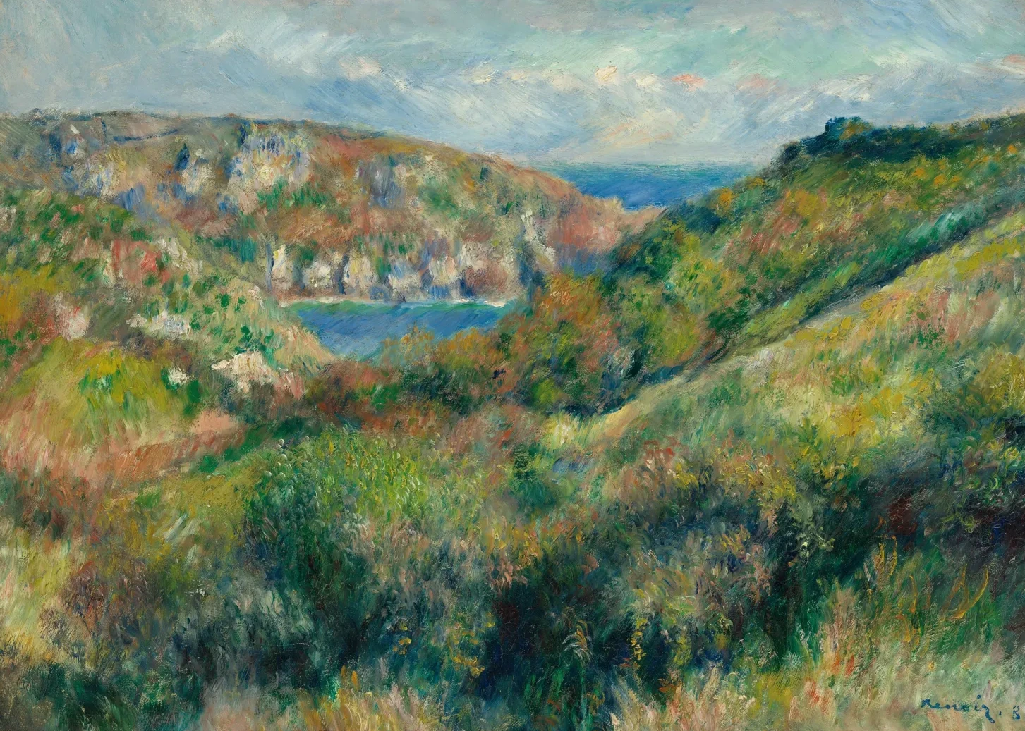 Hills around the Bay of Moulin Huet, Guernsey, Pierre-Auguste Renoir