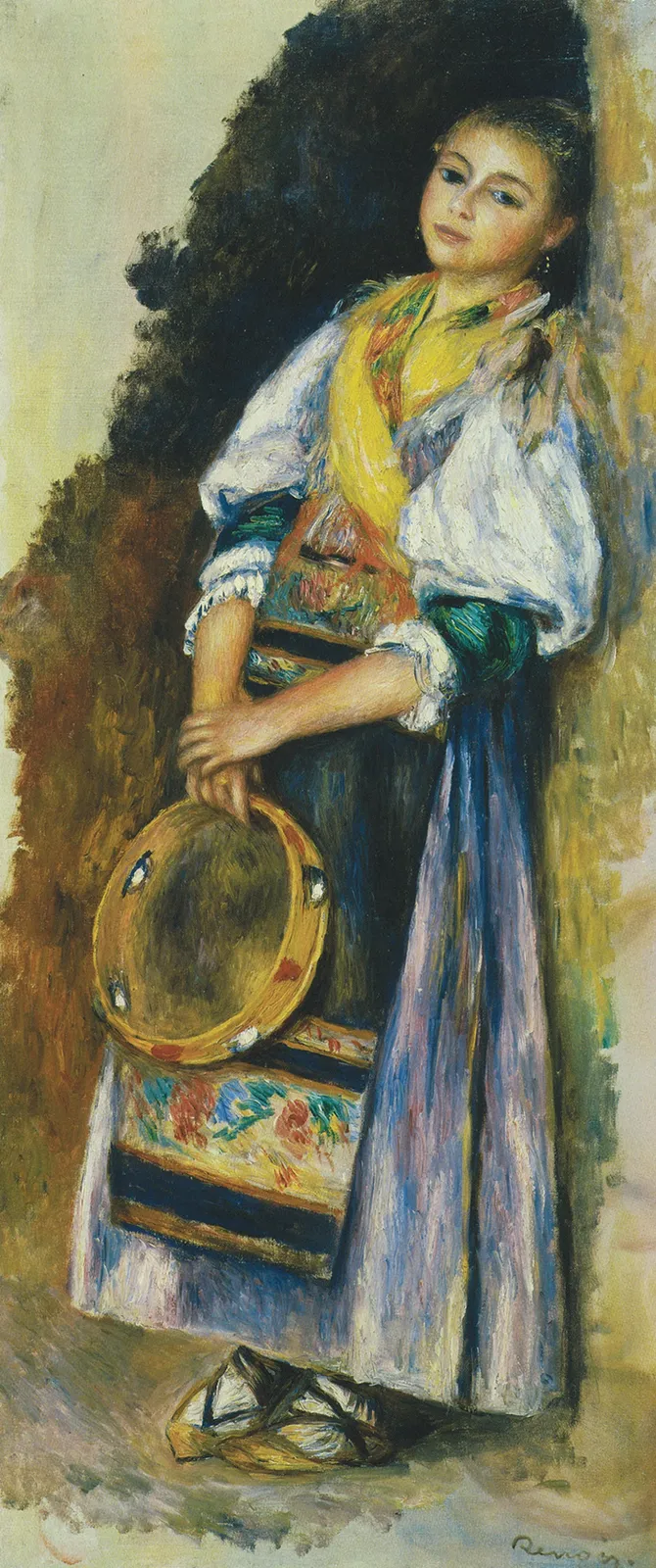 Italian Woman with Tambourine, Pierre-Auguste Renoir