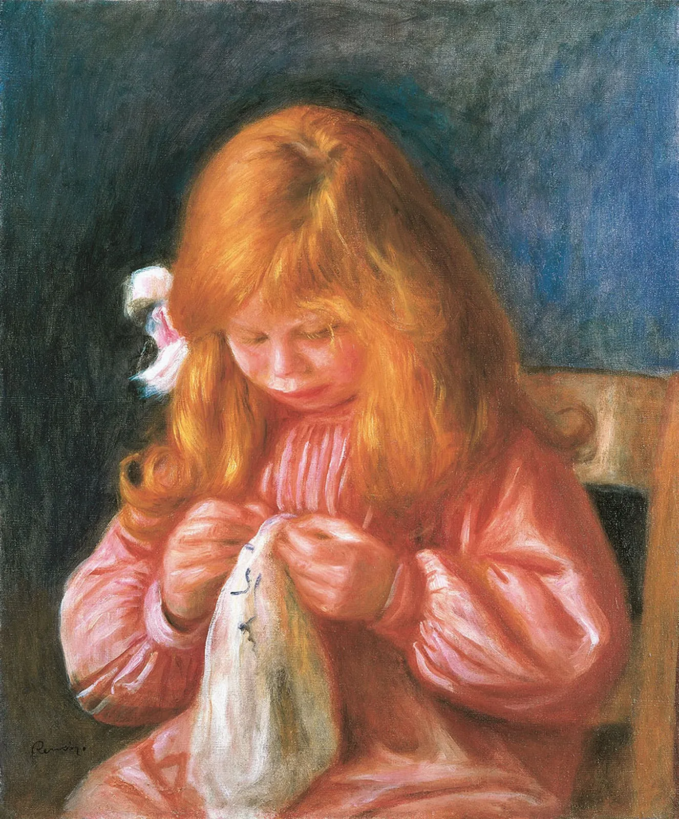 Jean Renoir cousant, Pierre-Auguste Renoir