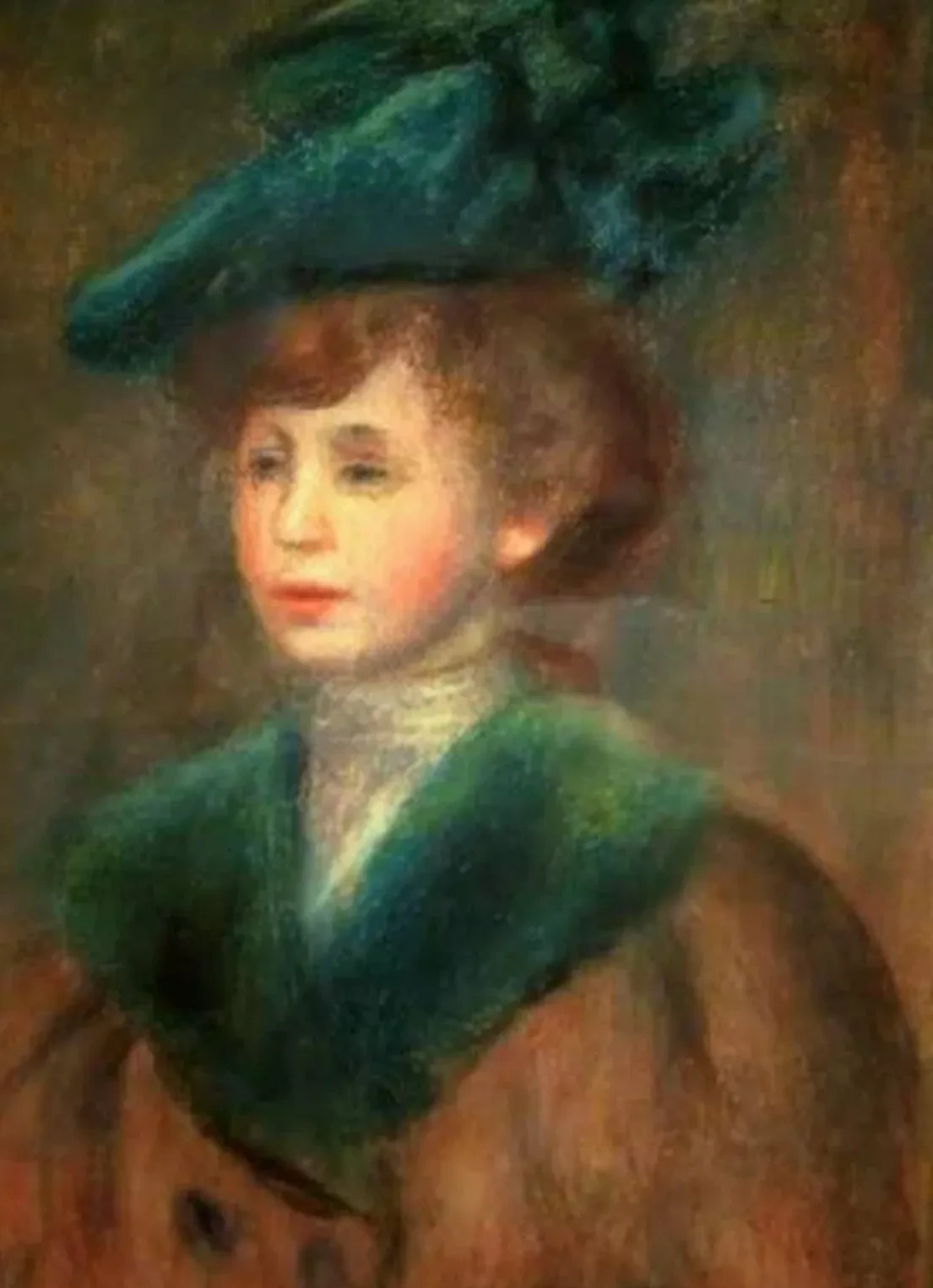 Jeune femme au chapeau vert, Pierre-Auguste Renoir