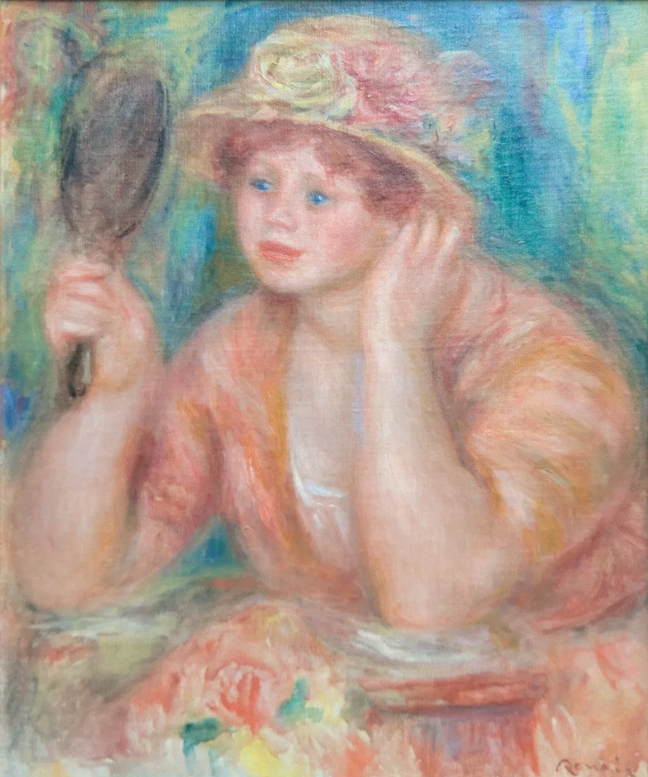 Jeune Femme au miroir, Pierre-Auguste Renoir