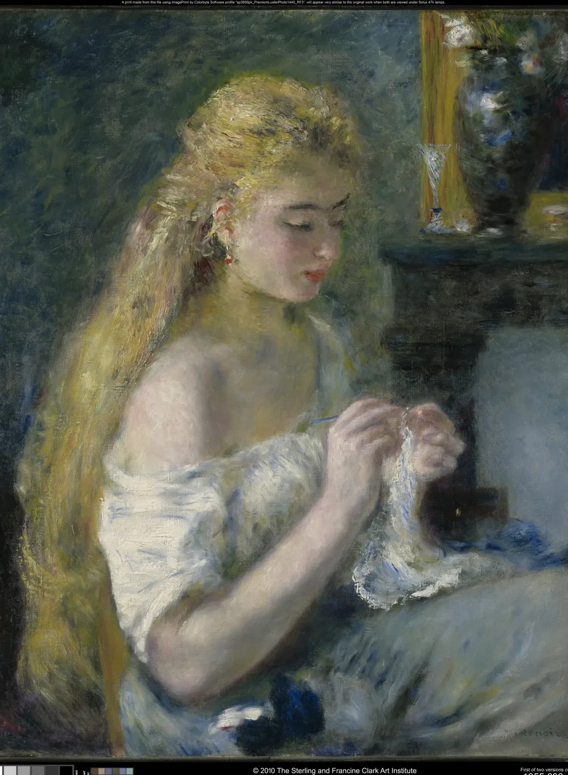 Jeune femme cousant, Pierre-Auguste Renoir