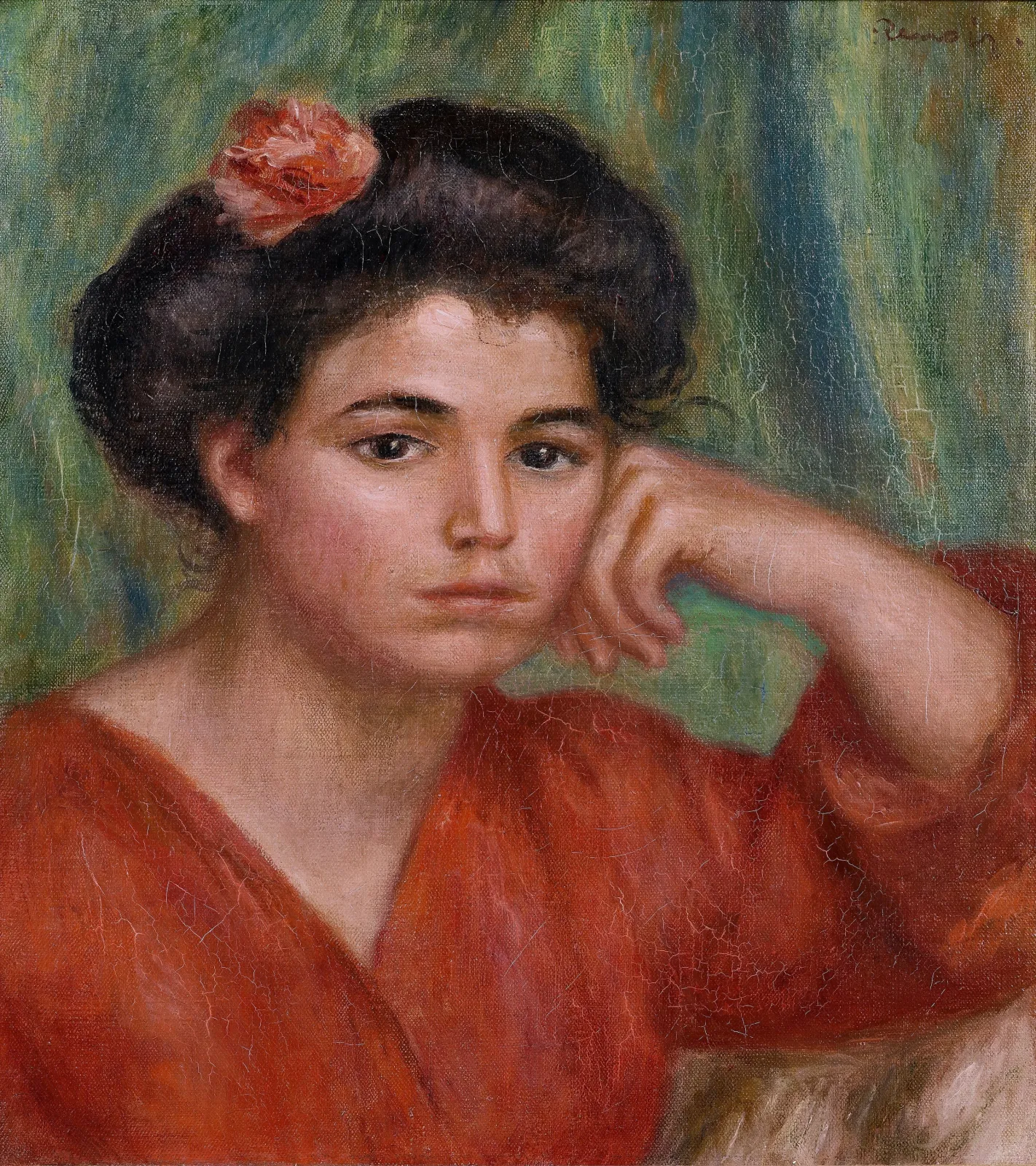 Jeune fille à la rose, Pierre-Auguste Renoir