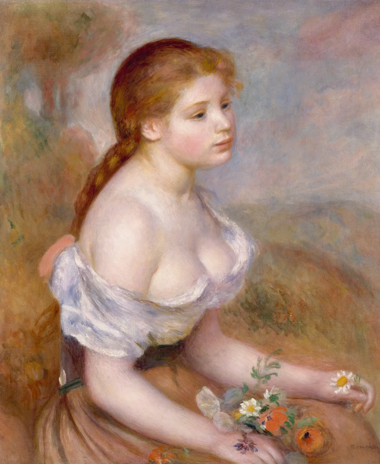 Jeune Fille aux marguerites, Pierre-Auguste Renoir