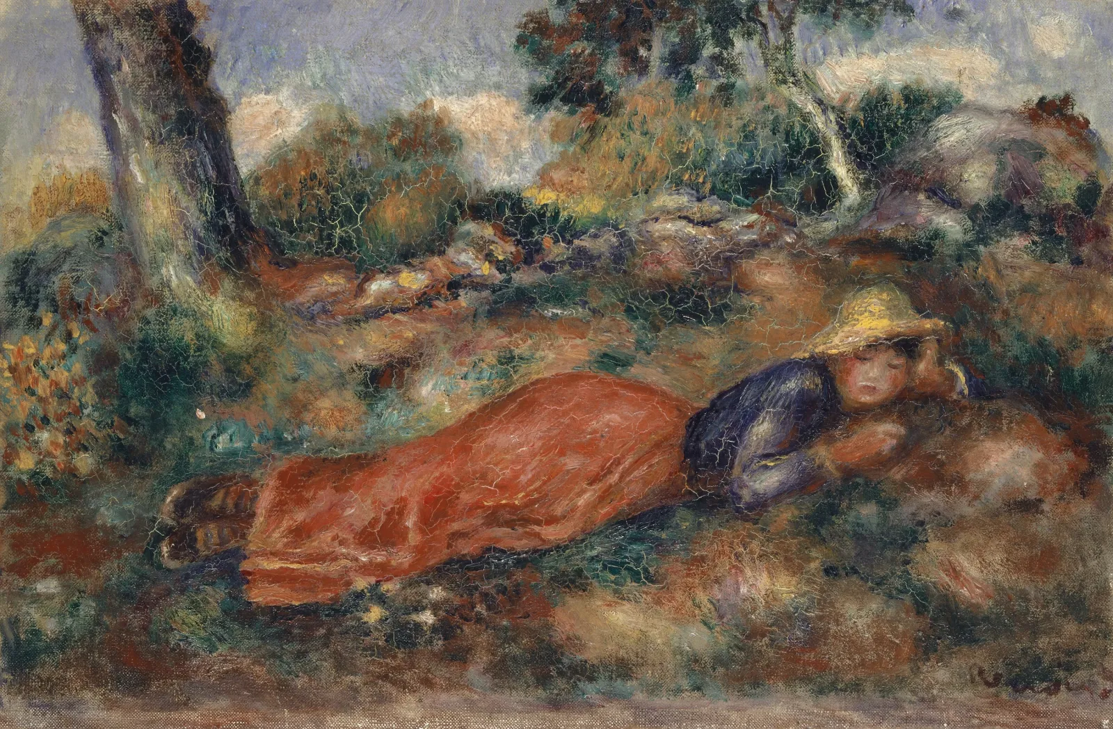 Jeune fille couchée sur l'herbe, Pierre-Auguste Renoir