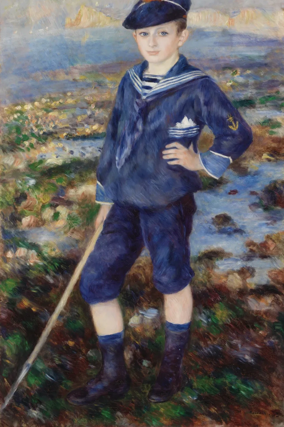 Jeune garçon sur la plage d'Yport, Pierre-Auguste Renoir
