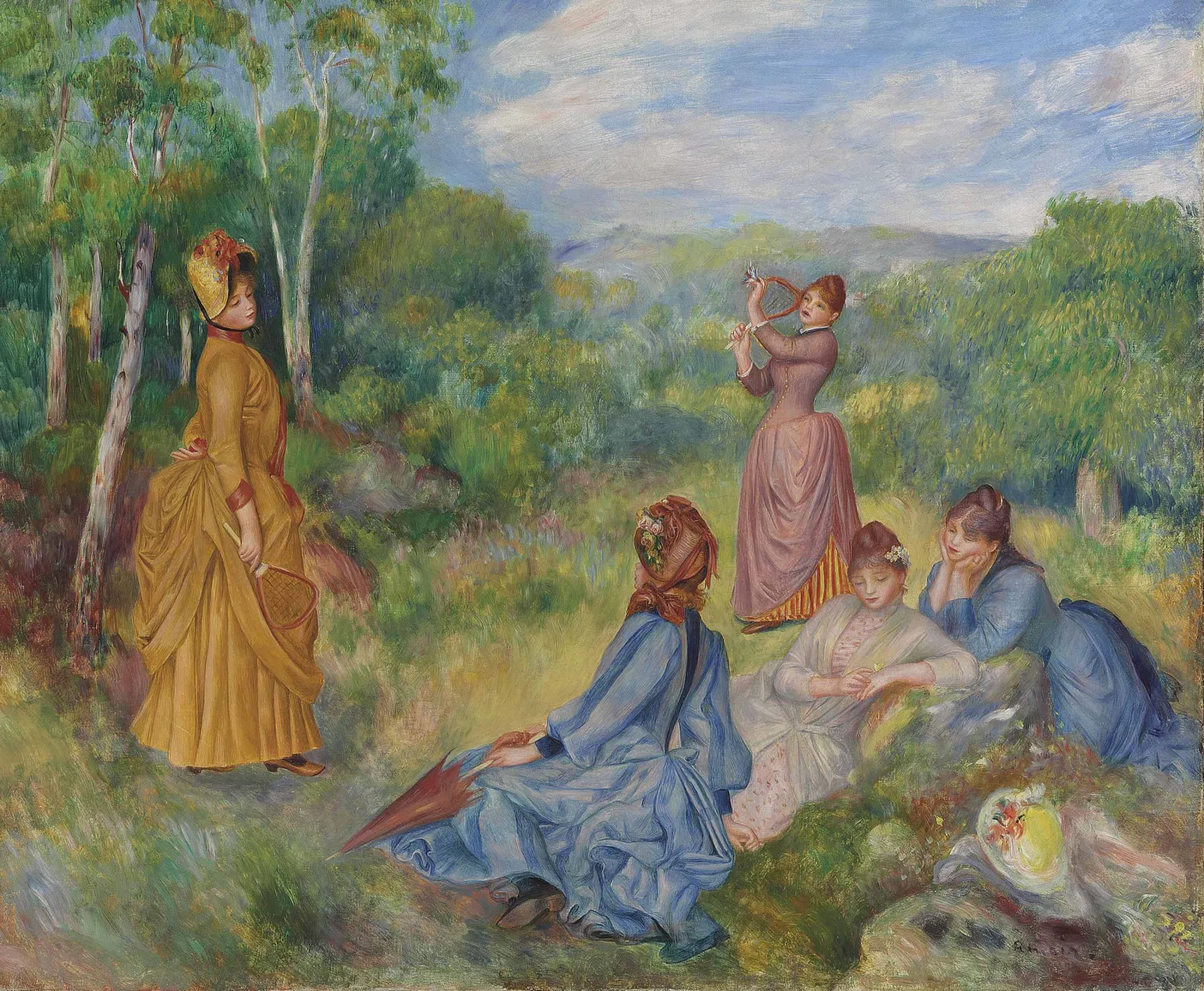 Jeunes filles jouant au volant, Pierre-Auguste Renoir
