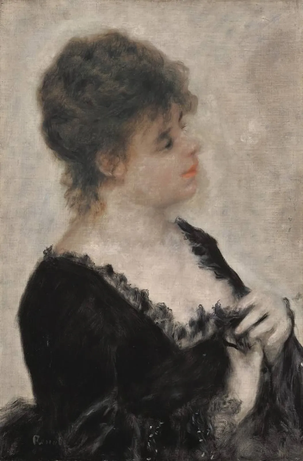 Junge Dame in Schwarz, Pierre-Auguste Renoir