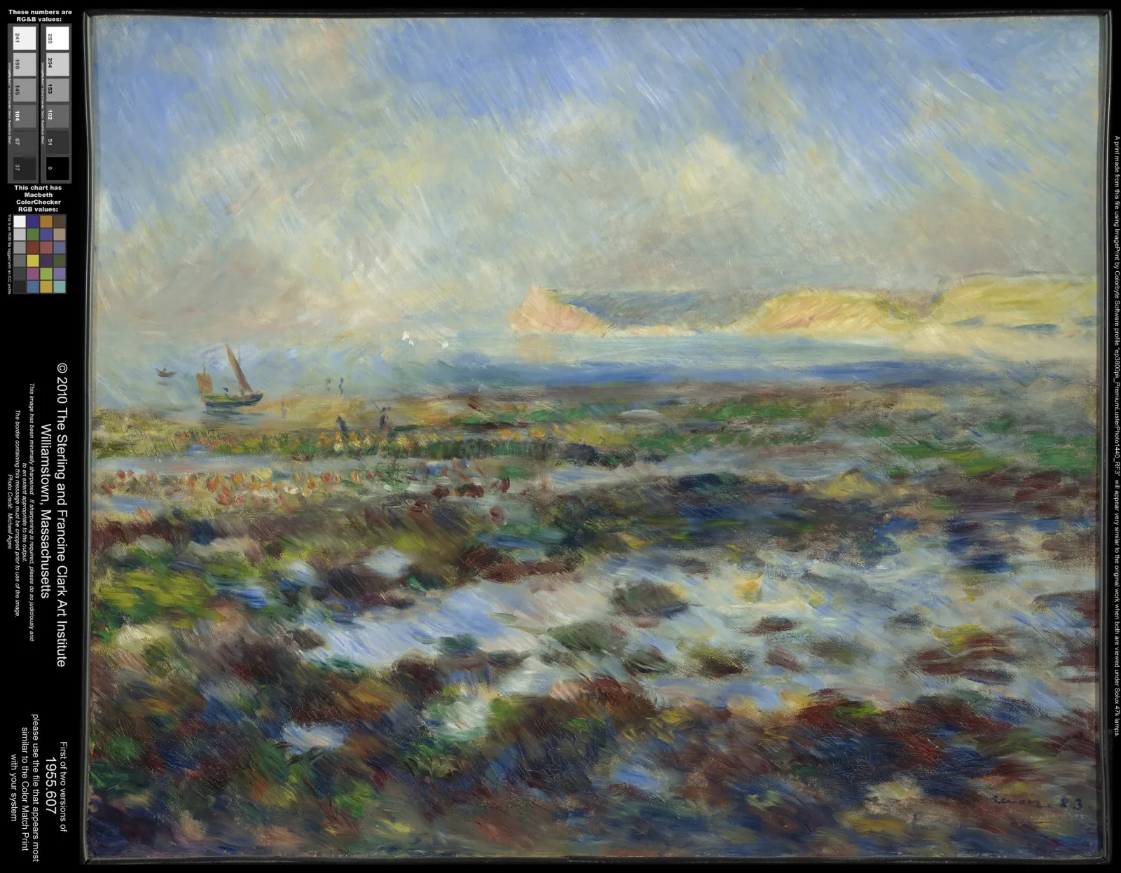 La baie du Moulin Huet à Guernesey Yport, marée basse, Pierre-Auguste Renoir
