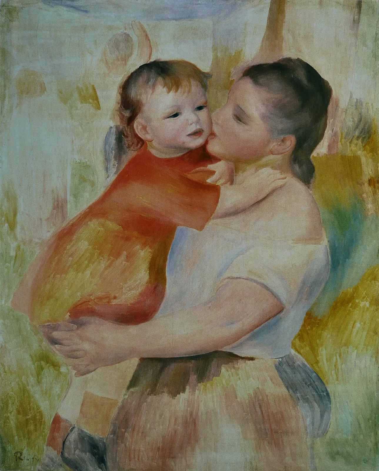 La Blanchisseuse et son enfant, Pierre-Auguste Renoir