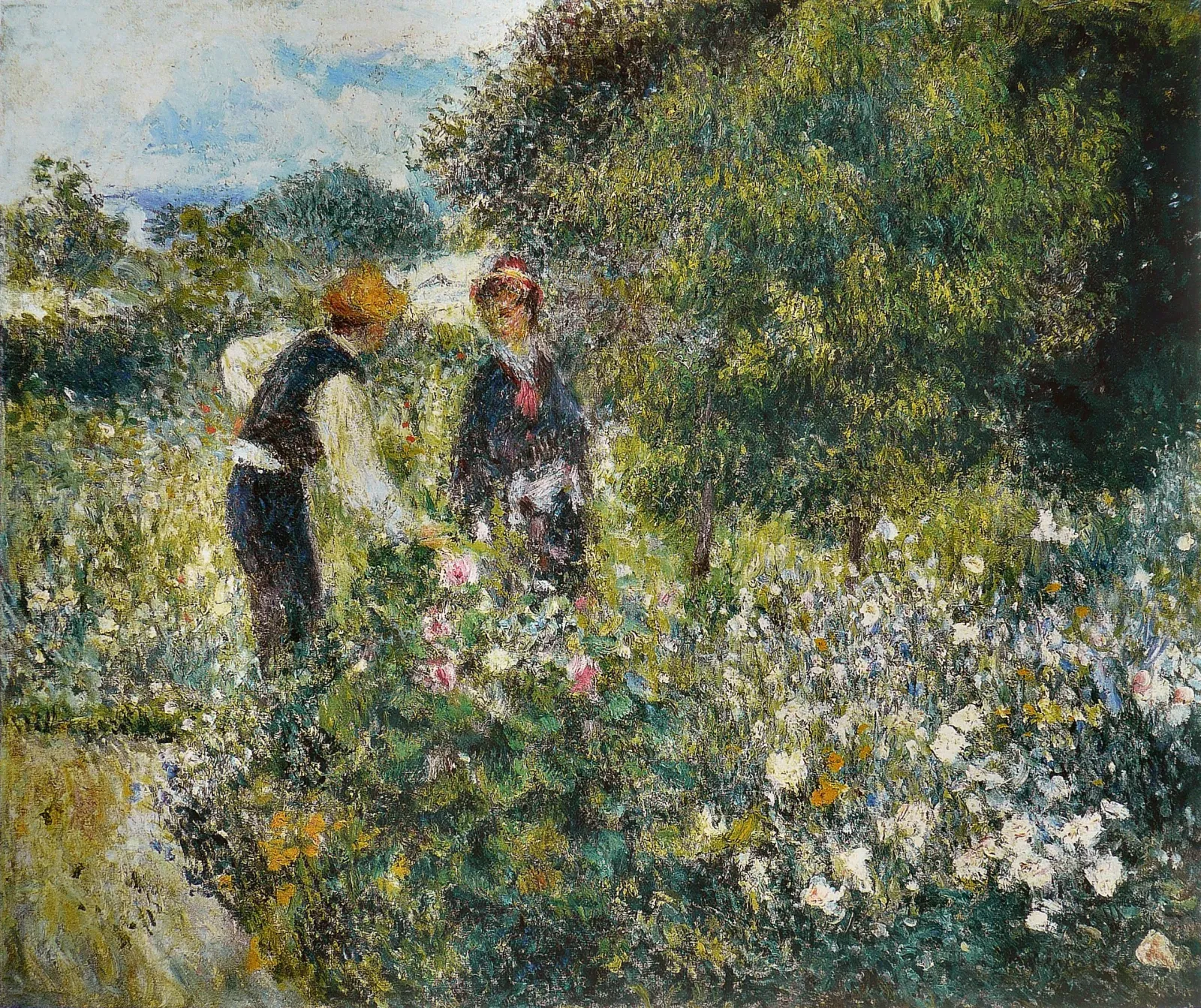 La Cueillette des fleurs, Pierre-Auguste Renoir