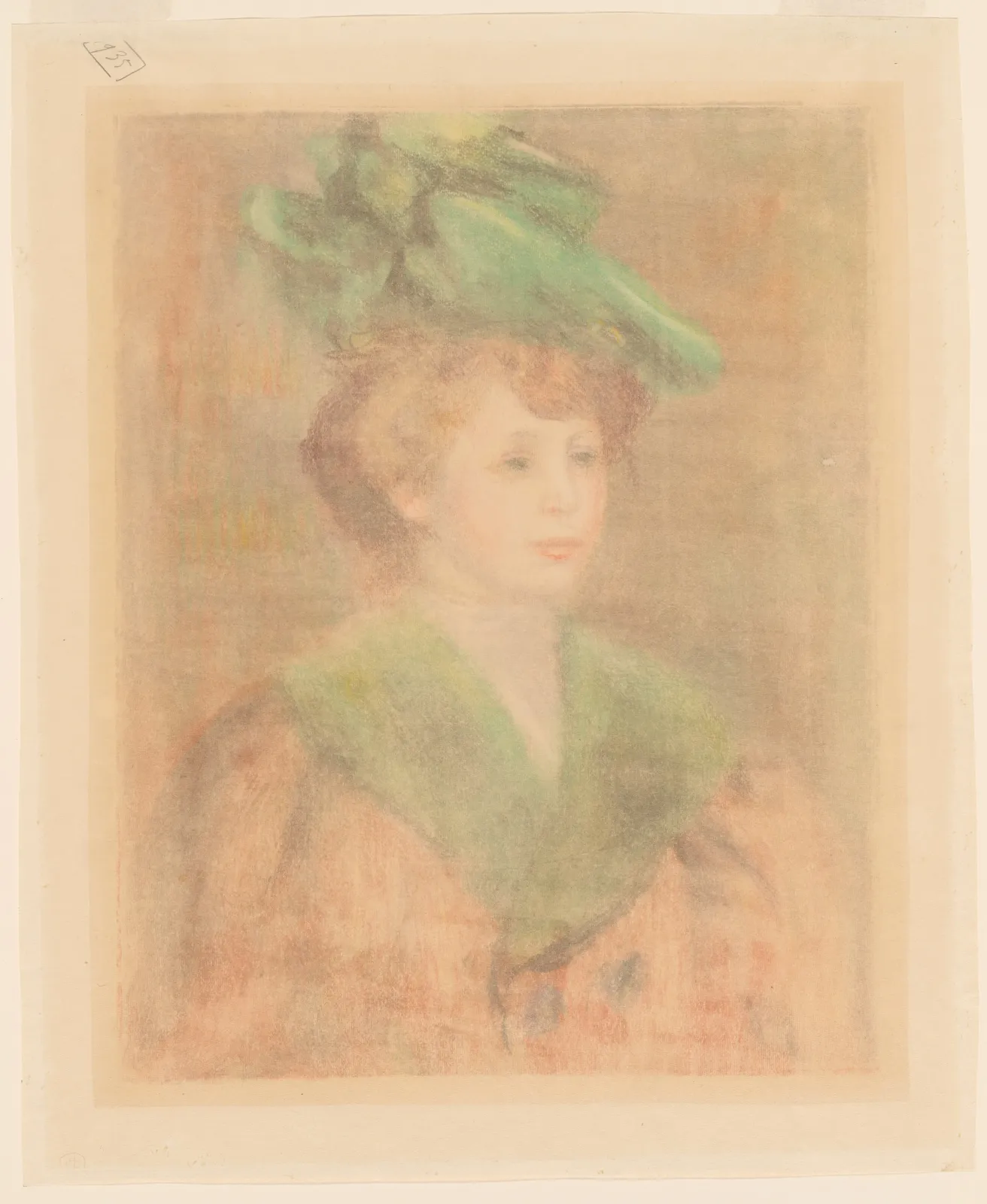 Lady with Green Hat (Mlle. Dieterle?), Pierre-Auguste Renoir