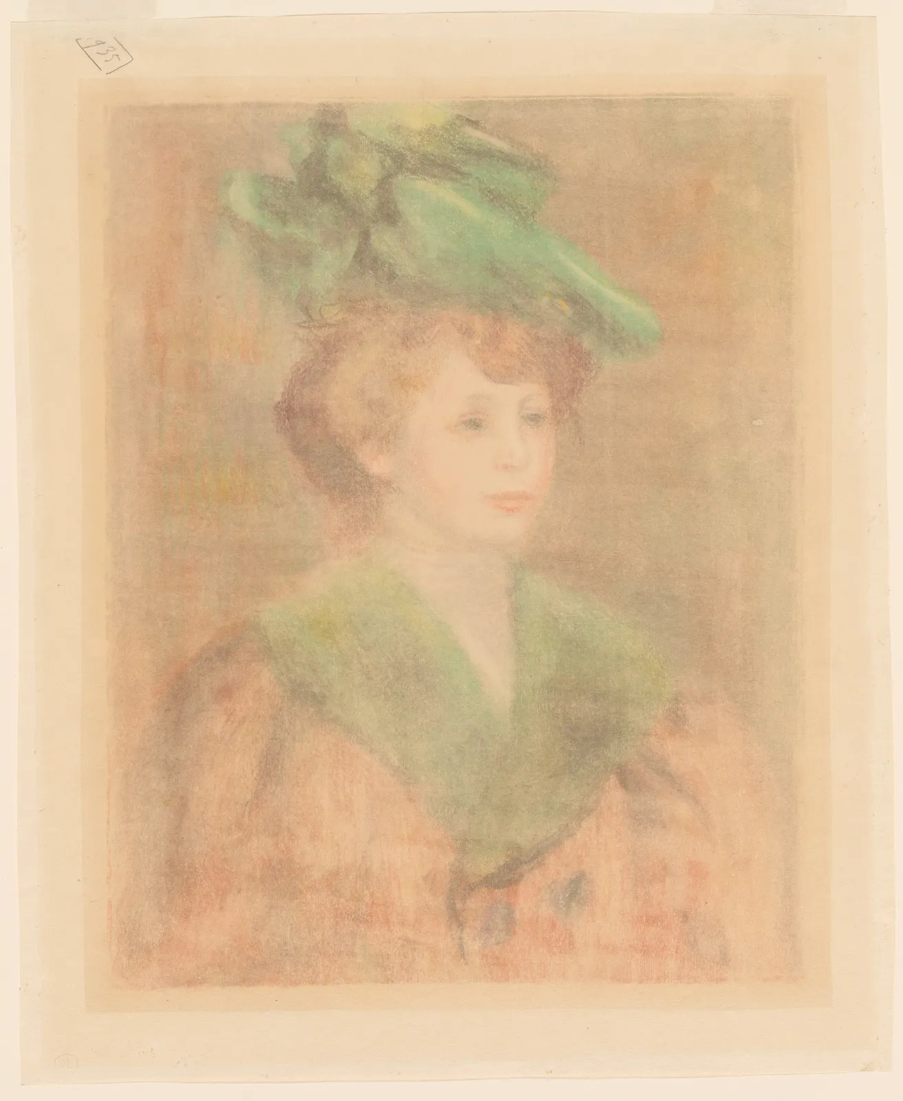 Lady with Green Hat (Mlle. Dieterle?), Pierre-Auguste Renoir
