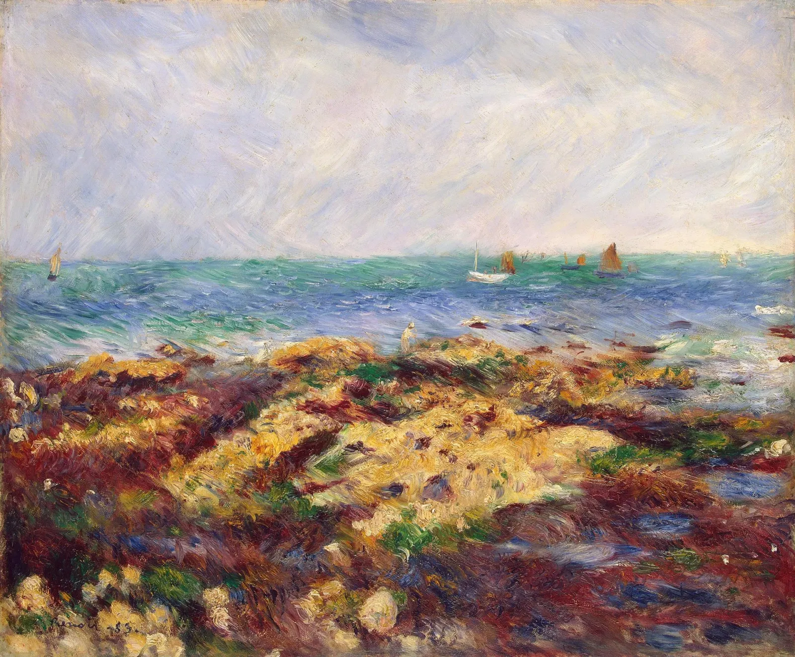 Low Tide at Yport, Pierre-Auguste Renoir