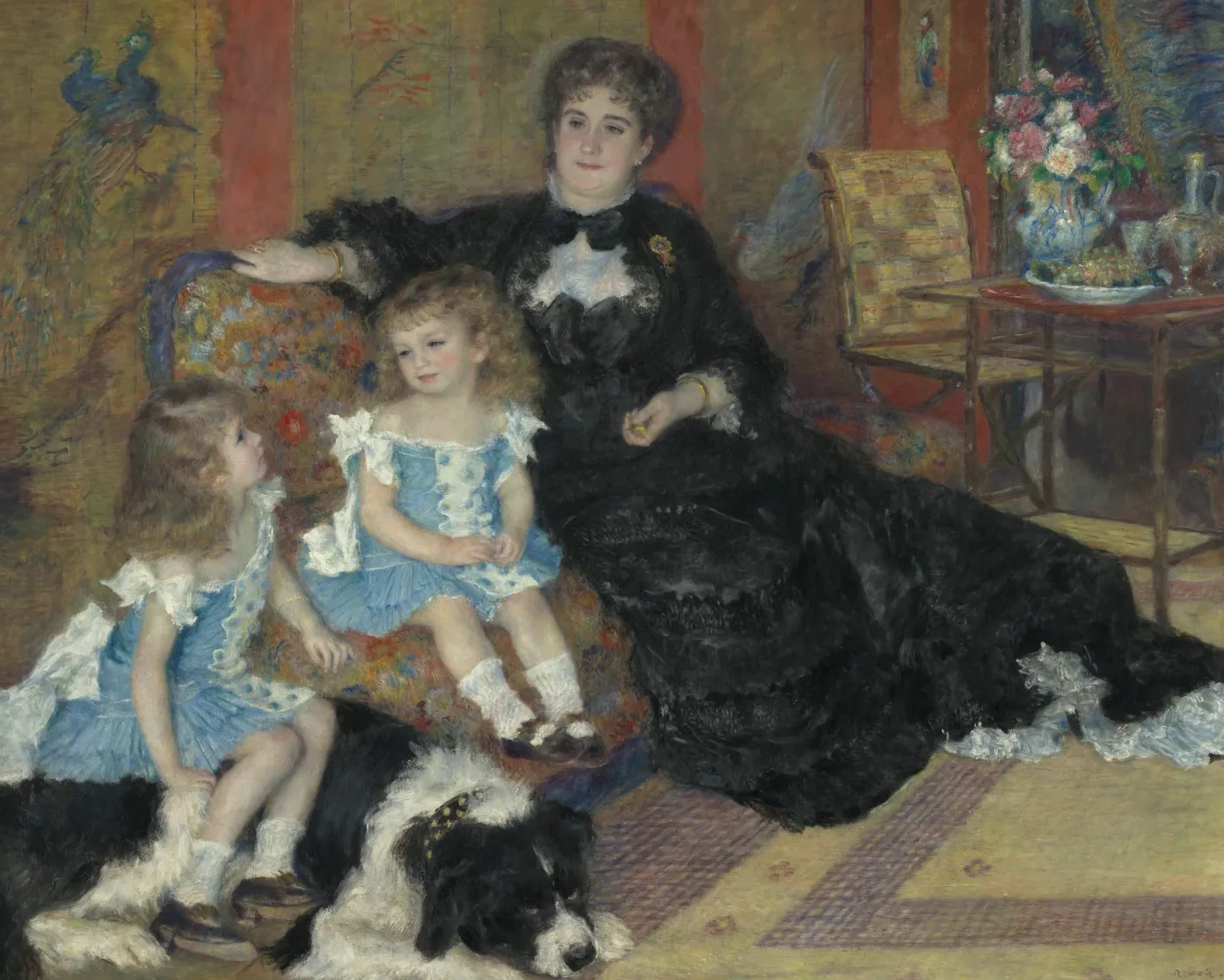 Madame Georges Charpentier (Marguerite-Louise Lemonnier, 1848–1904) et ses enfants, Georgette-Berthe (1872–1945) et Paul-Emile-Charles (1875–1895), Pierre-Auguste Renoir