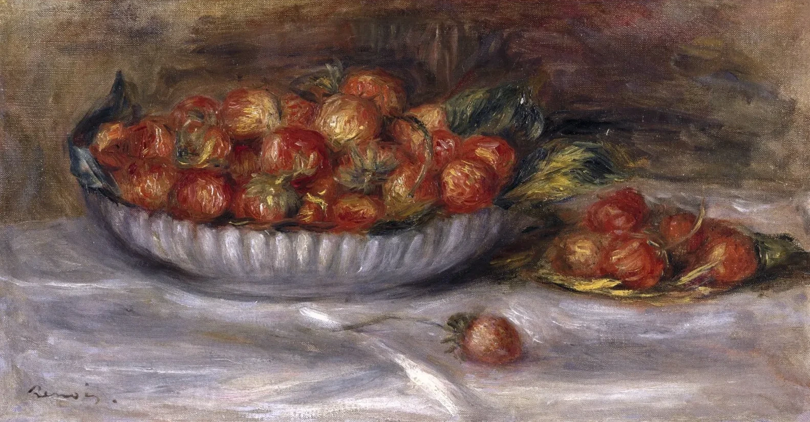 Naturaleza muerta de fresas, Pierre-Auguste Renoir