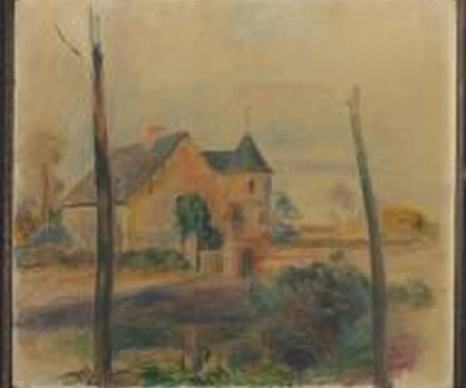 Paysage, étude (La ferme), Pierre-Auguste Renoir