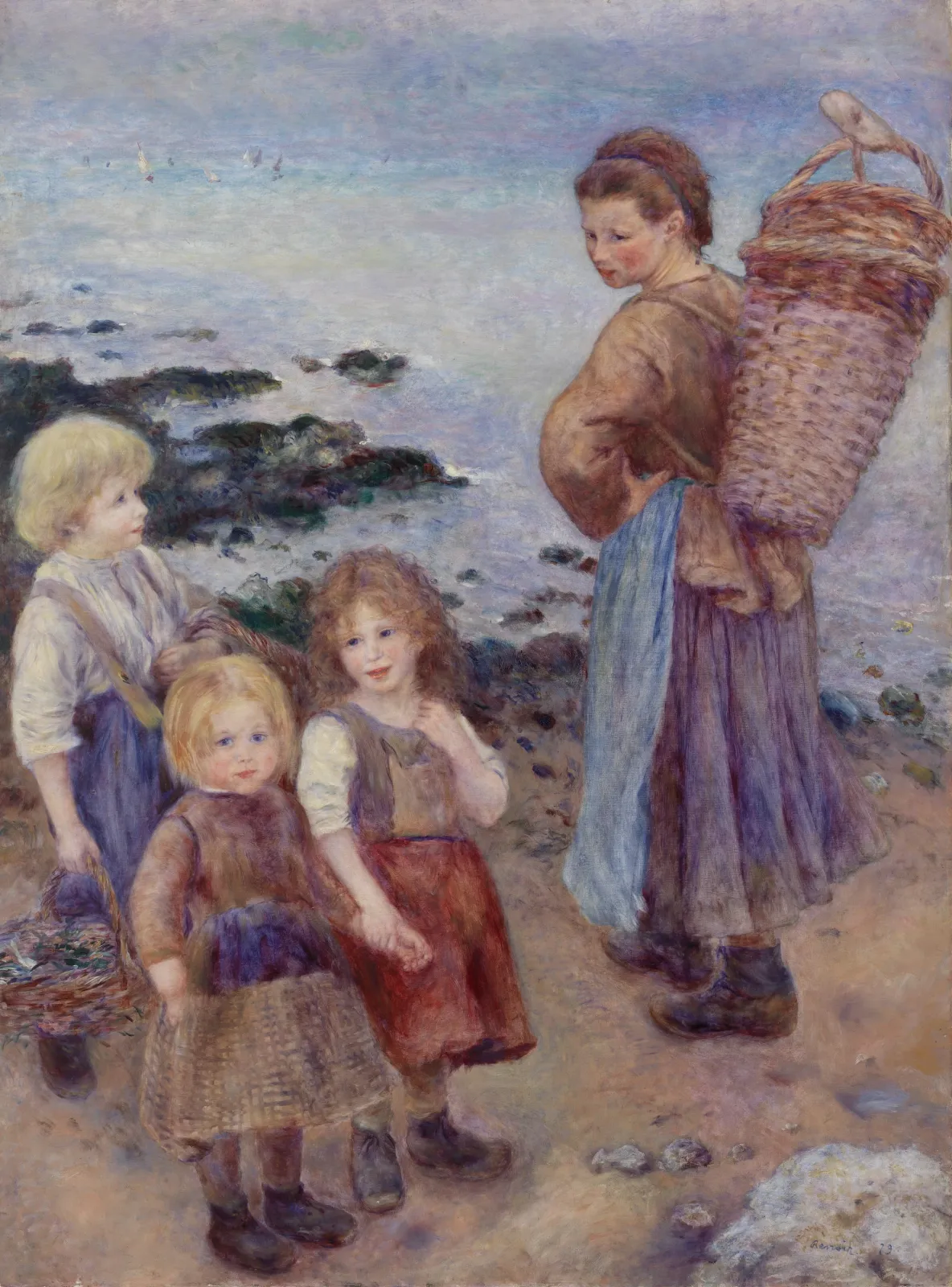 Pêcheuse de moules à Berneval, Pierre-Auguste Renoir