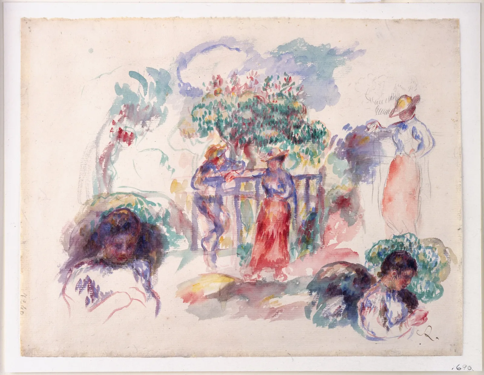 Personnages sous un arbre, Pierre-Auguste Renoir