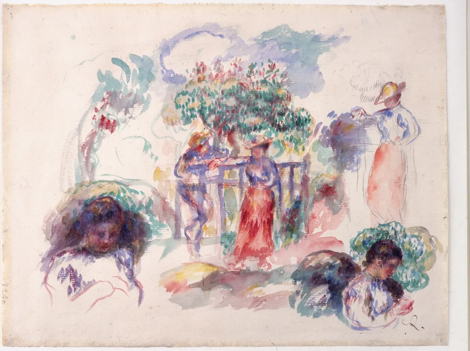 Personnages sous un arbre, Pierre-Auguste Renoir