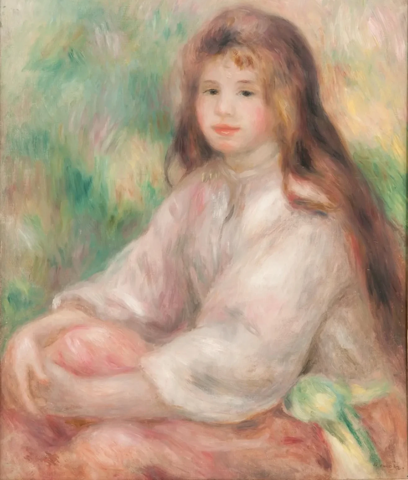 Petite fille en rose, Pierre-Auguste Renoir