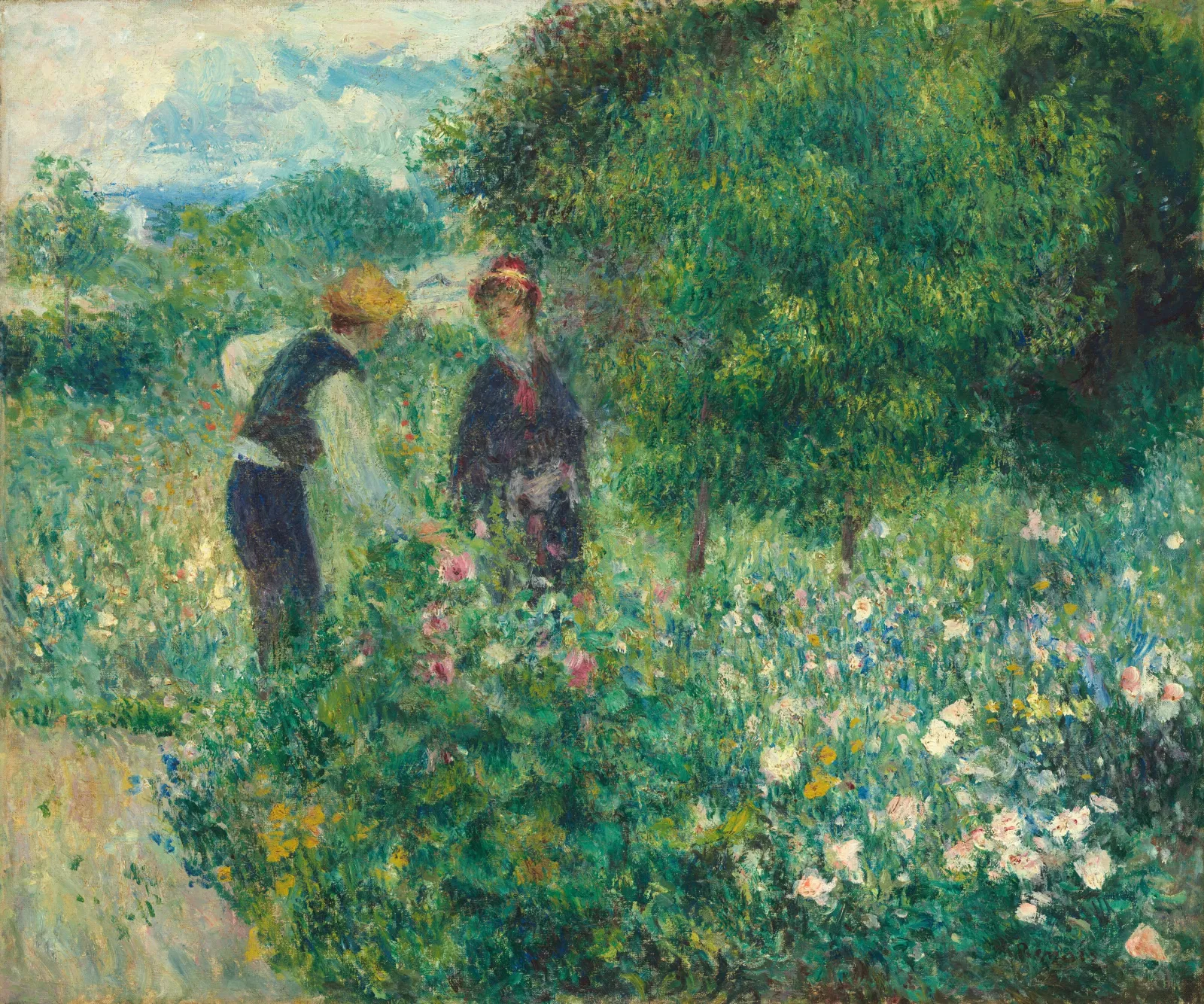 Picking Flowers, Pierre-Auguste Renoir