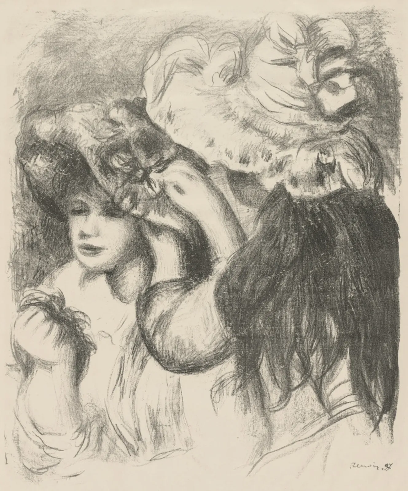 Pinning the Hat, Pierre-Auguste Renoir