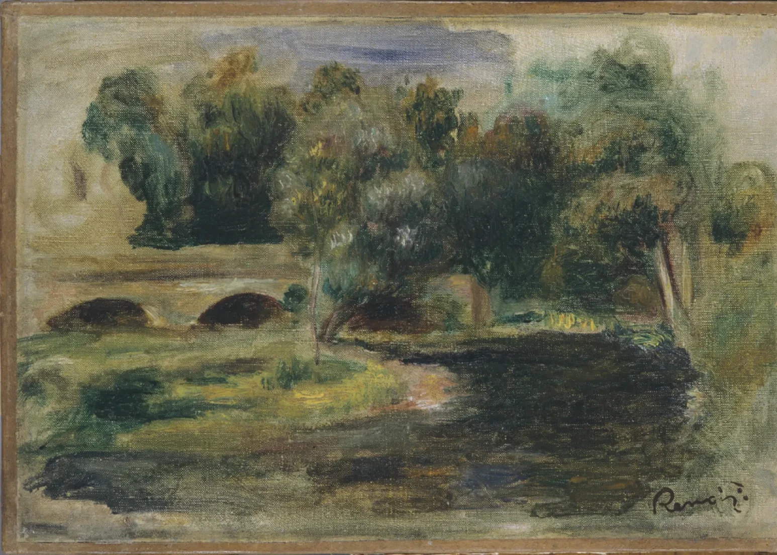 Pont sur une rivière, Pierre-Auguste Renoir