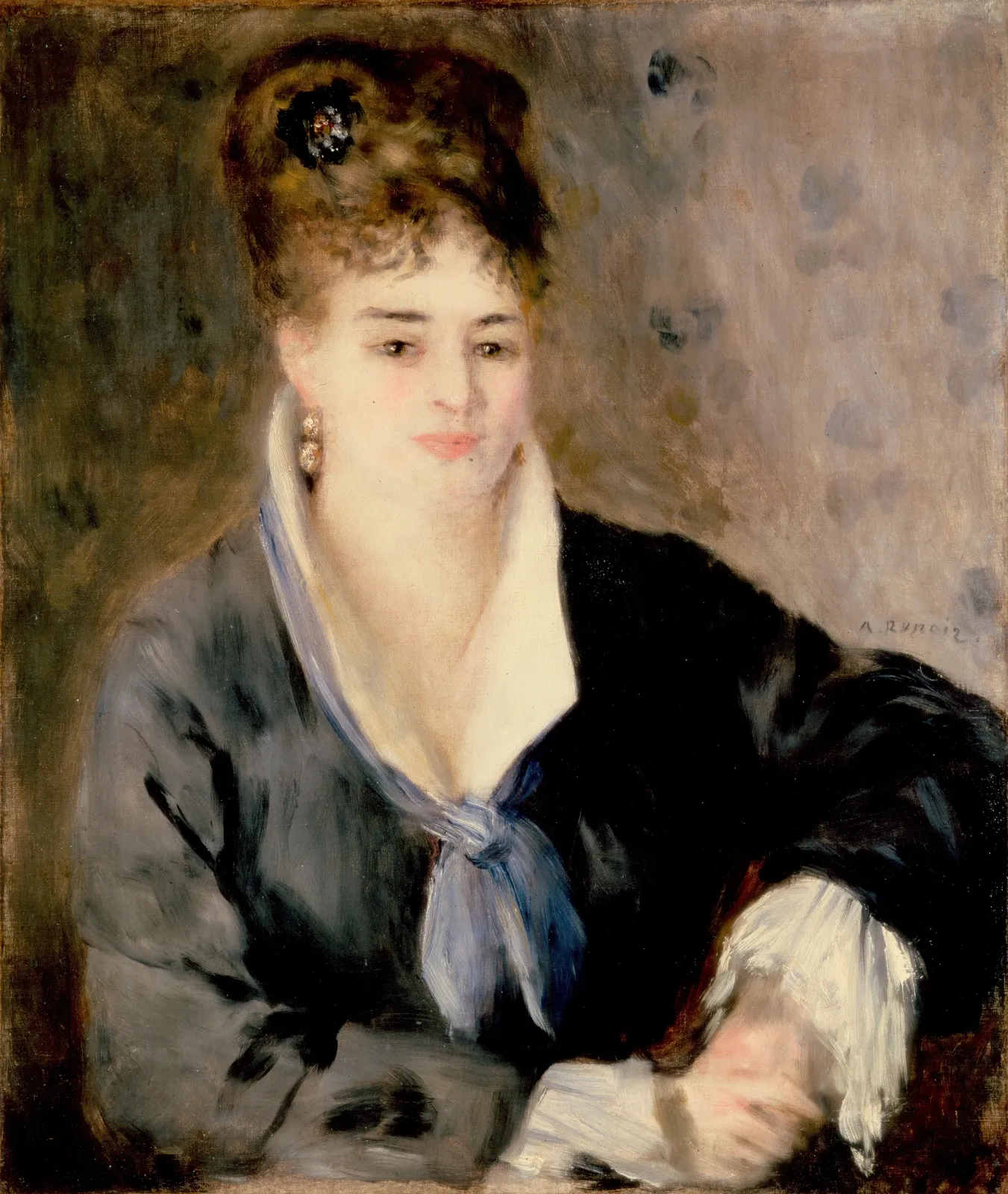 Portrait de femme en noir, Pierre-Auguste Renoir