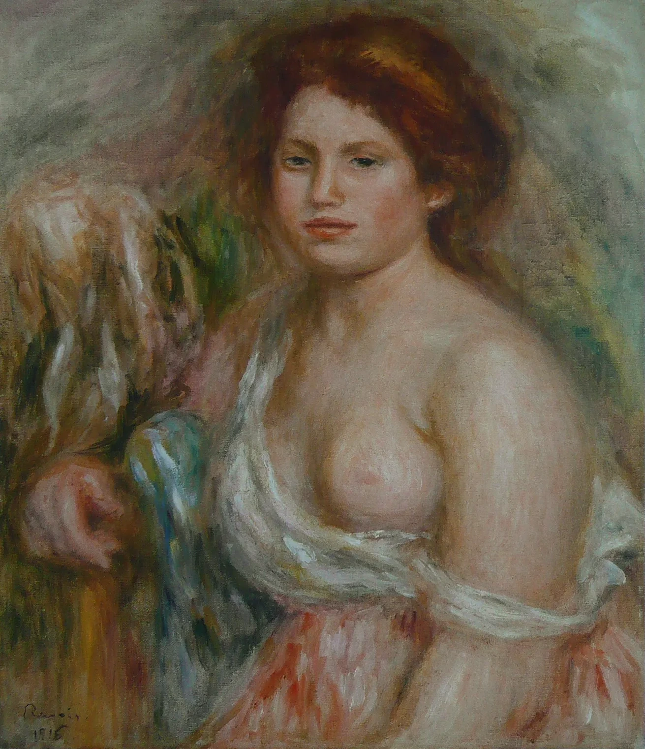 Portrait de modèle en buste, Pierre-Auguste Renoir