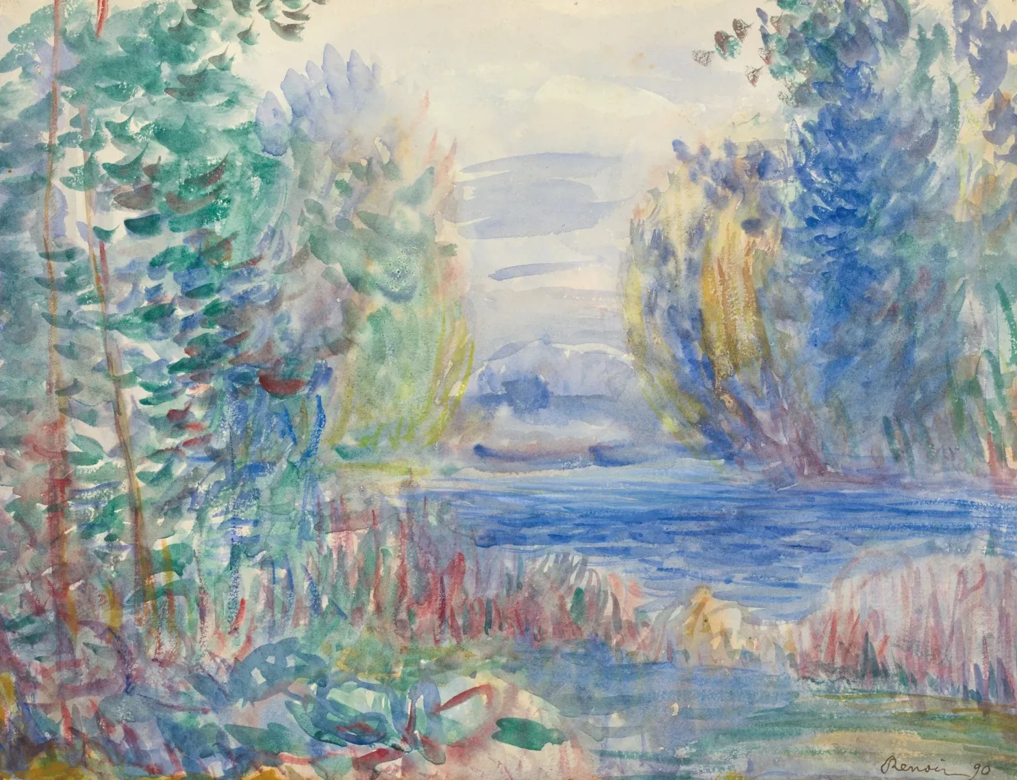 River Landscape, Pierre-Auguste Renoir