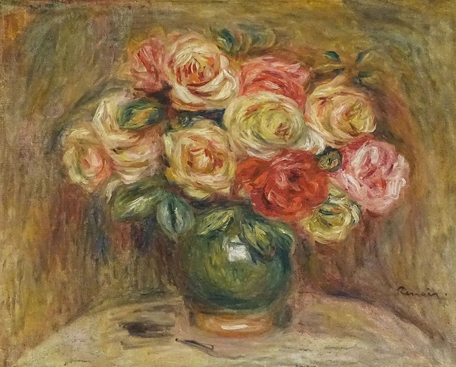 Roses dans un vase, Pierre-Auguste Renoir