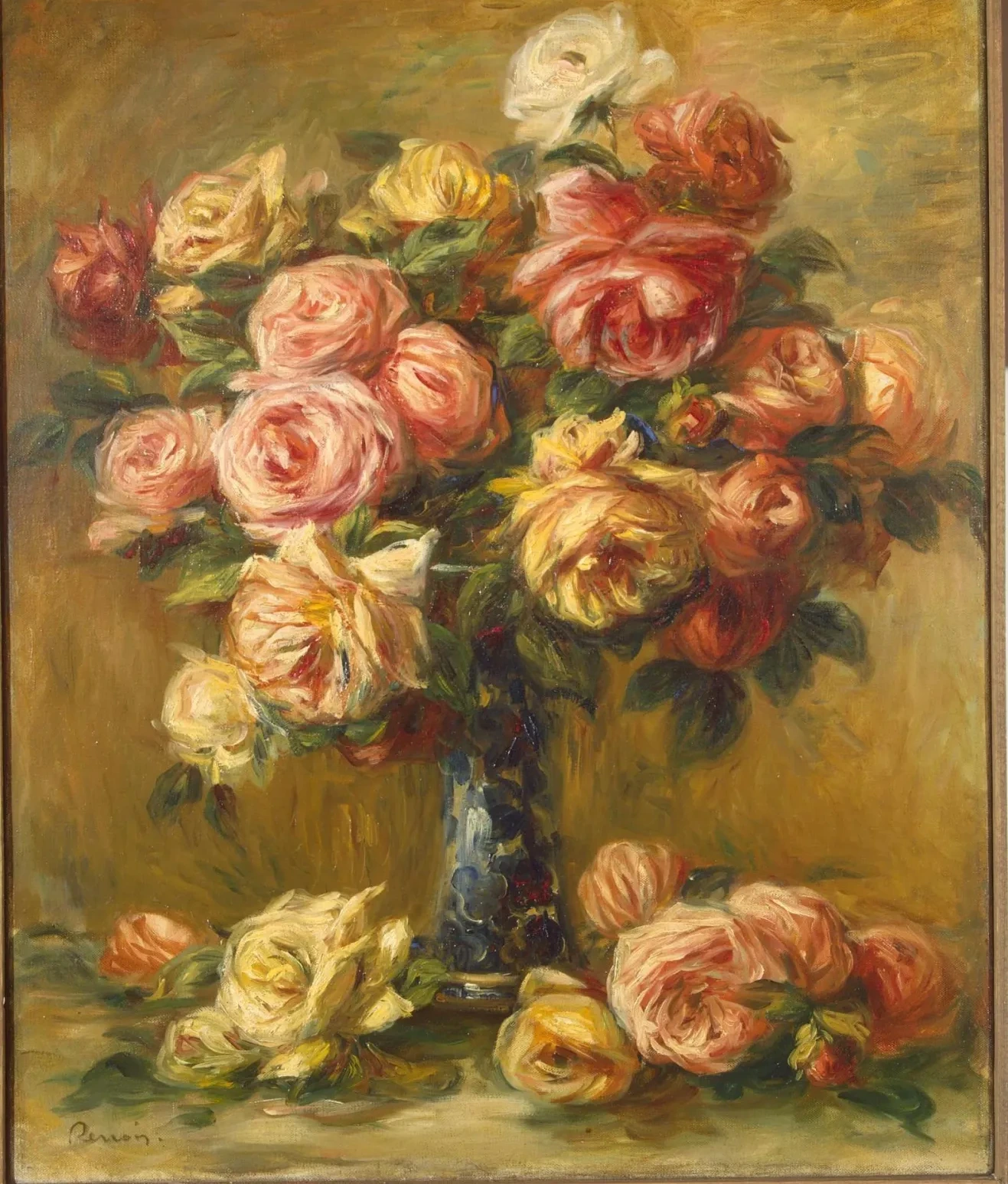 Roses in a Vase, Pierre-Auguste Renoir